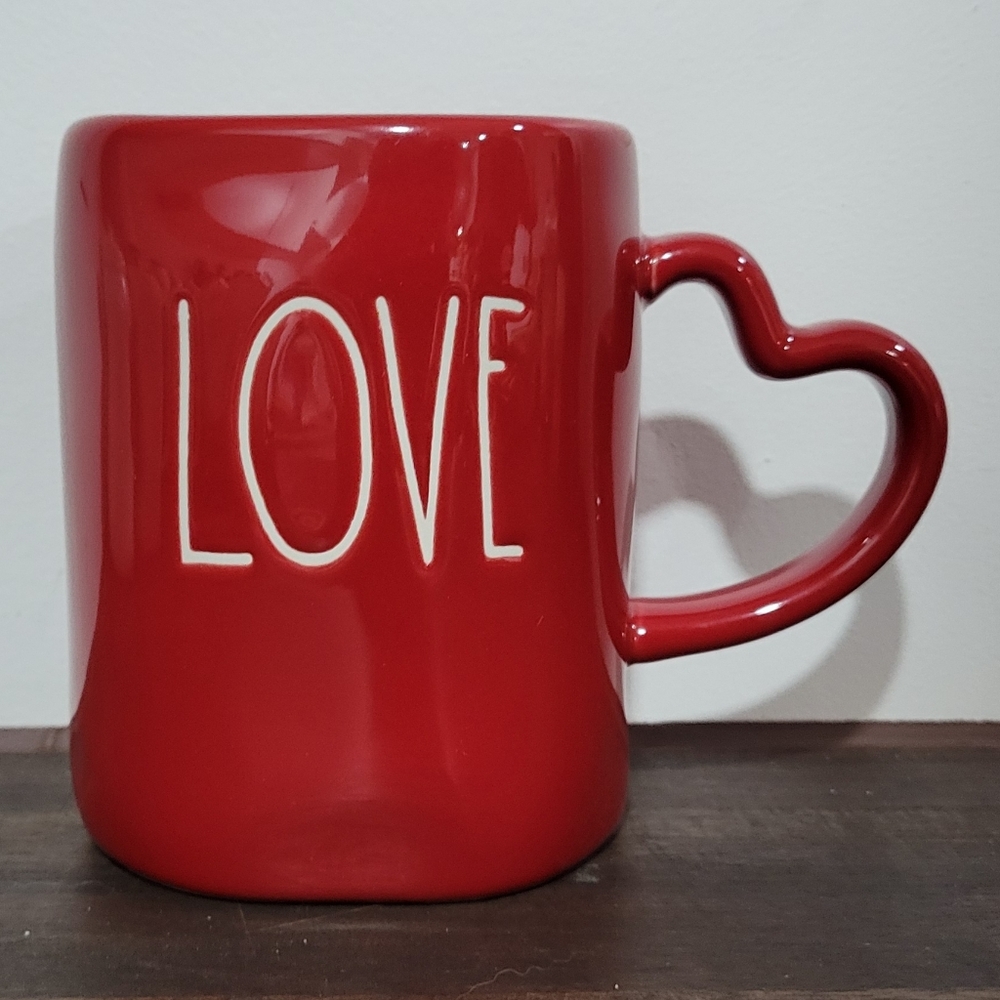 Rae Dunn Love Mug with Heart Handle